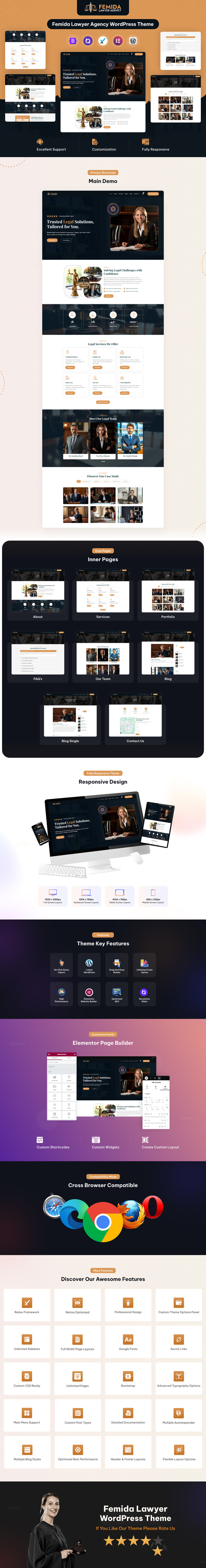 Femida - WordPress тема для адвокатского агентства - Features Image 1