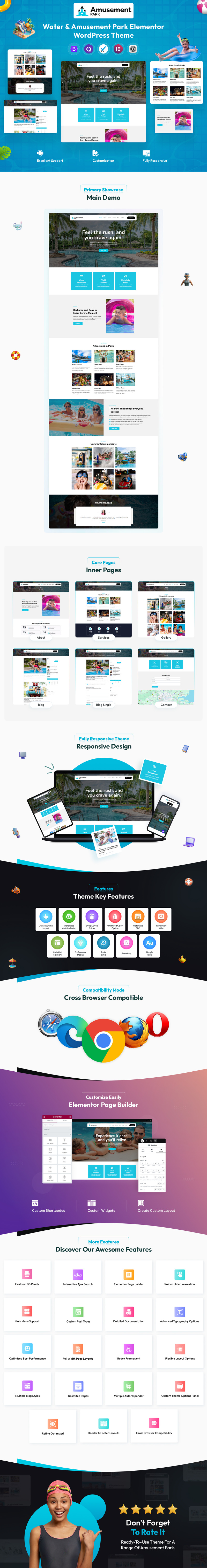 Amusement Park Elementor WordPress Theme - Features Image 1
