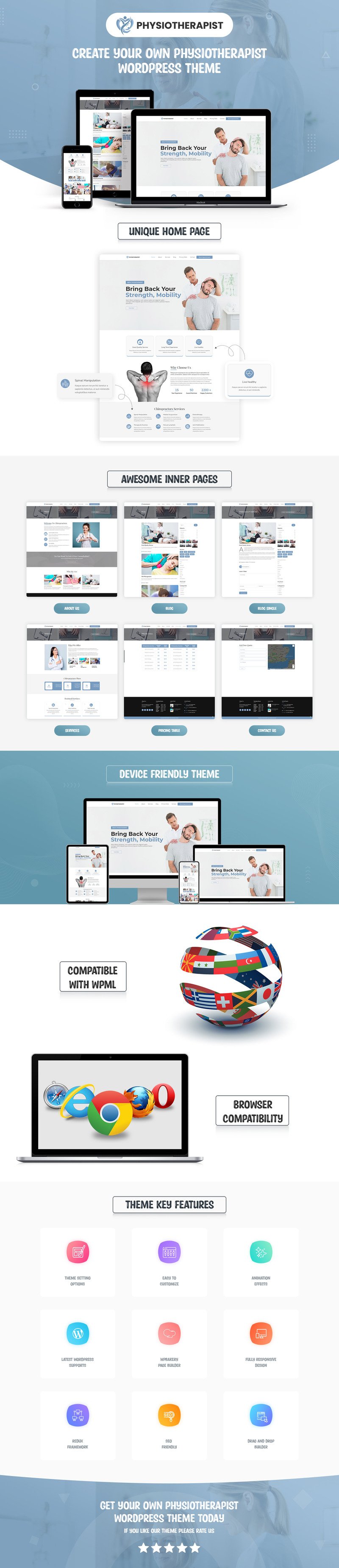 Physiotherapist WordPress Theme - Features Image 1