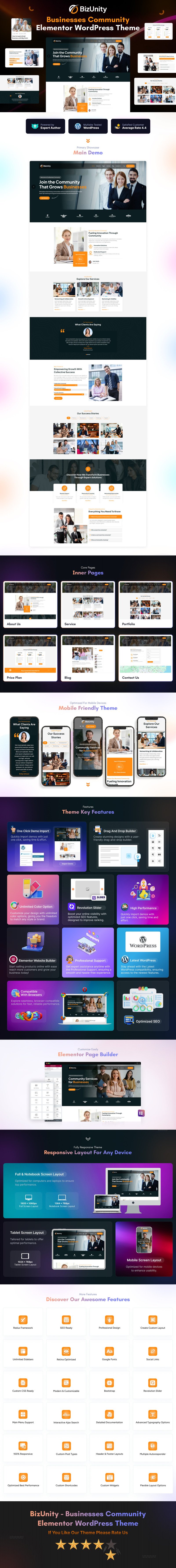 BizUnity - Thème WordPress Elementor pour la communauté des entreprises - Caractéristiques de l’image 1
