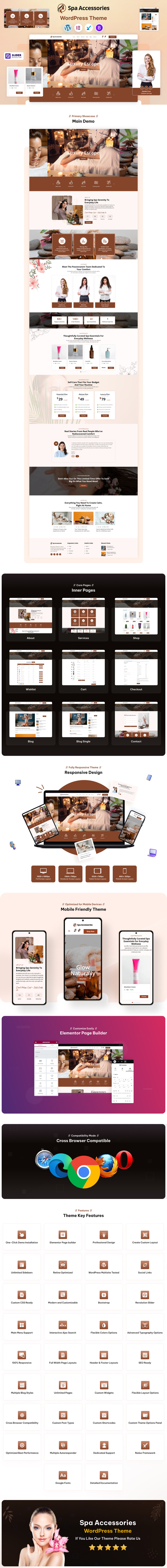 Spa Accessories WordPress Theme - Features Image 1