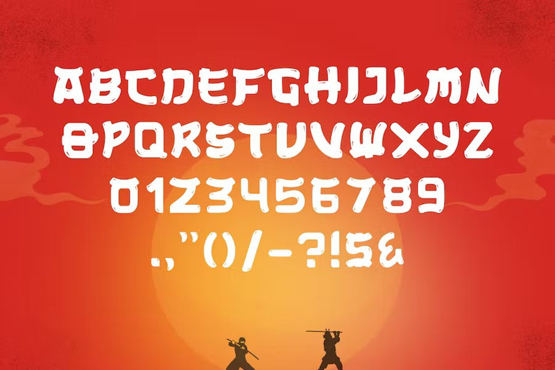 Samurai Blast – Schriftarten im japanischen Stil - Eigenschaften Bild 3