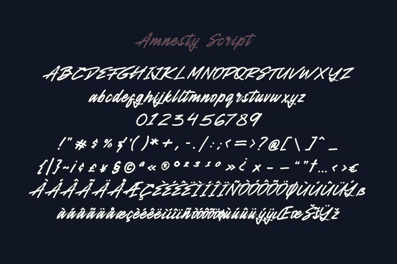 Amnesty - Handwritten Font Duo - Features Image 5