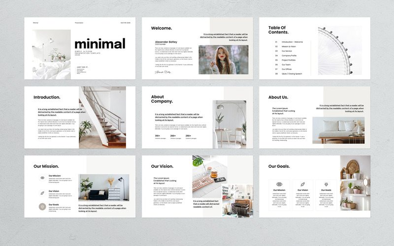 Minimal Presentation Layout Template - Features Image 1