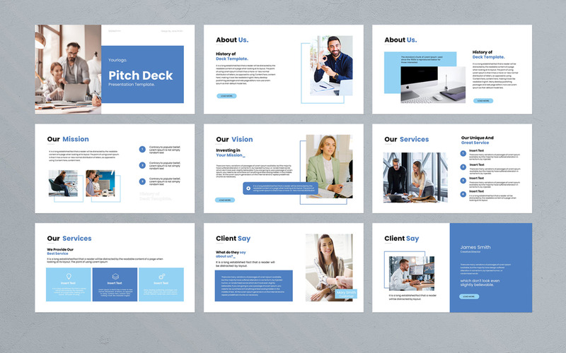 Business Pitch Deck PowerPoint presentation template - Features Image 1