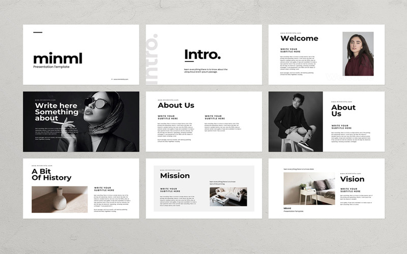 Minml Powerpoint 演示文稿模板 - Features Image 1