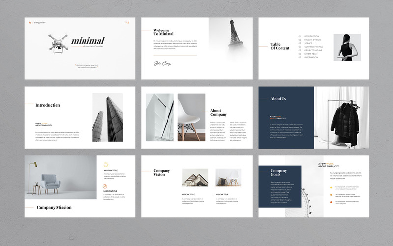 Minimal Layout Presentation Template - TemplateMonster