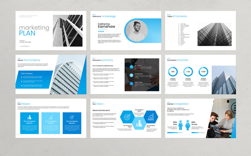 PowerPoint-mall för marknadsföringsplan - Features Image 1