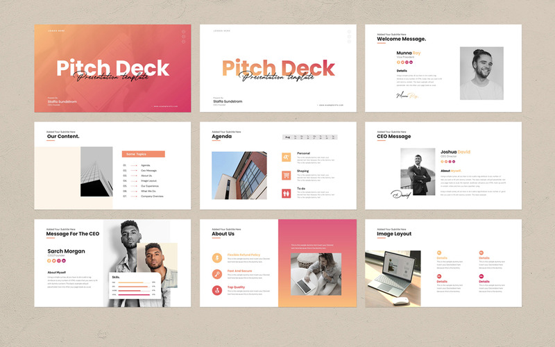 Pitch Deck PowerPoint Presentation Template V1 - Features Image 1