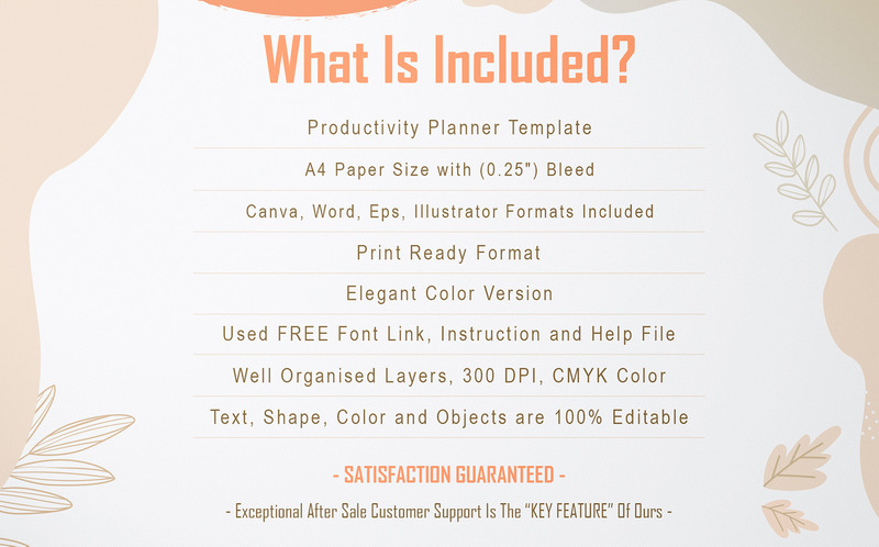 Productivity Planner Design Template - Features Image 2