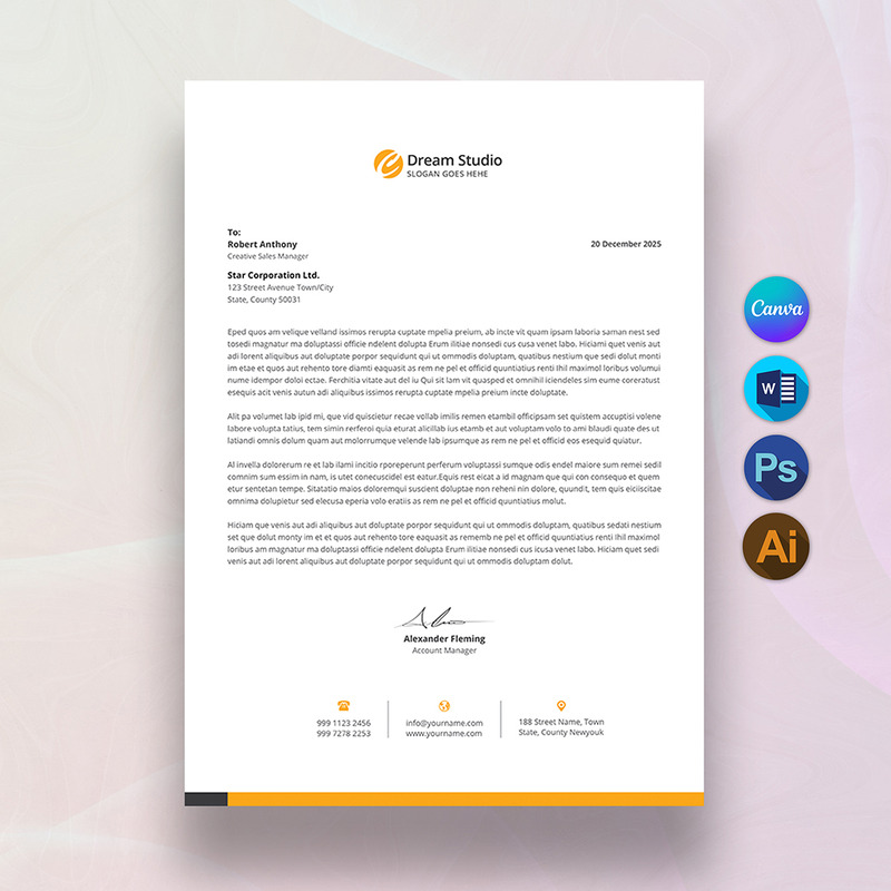Letterhead Template for Canva Digital Download - Features Image 2