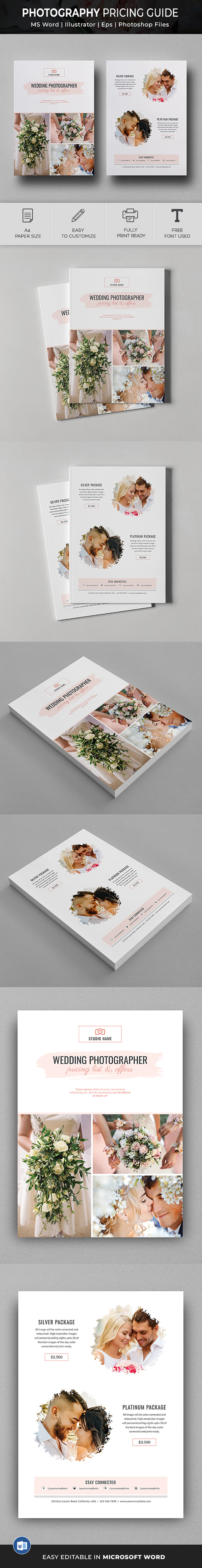 Modello di listino prezzi per fotografia Canva - Caratteristiche Immagine 1