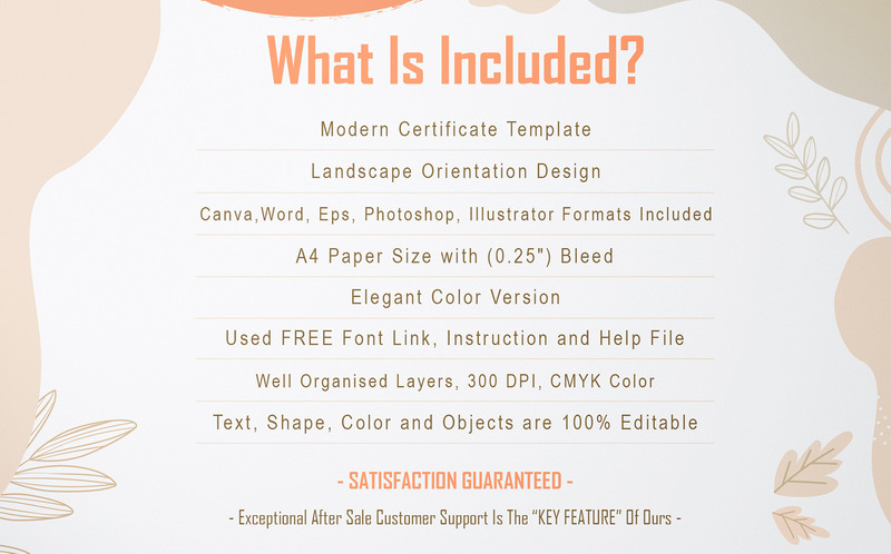 Canva Photography Training Certificate Word Template - Features Image 2