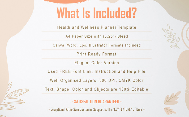 Canva and MS Word Health and Wellness Planner Template - Features Image 2