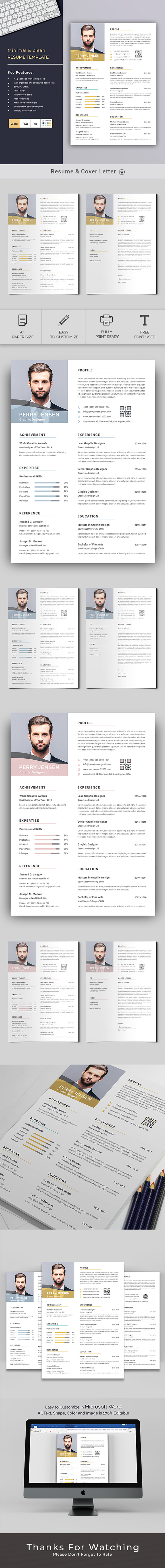 professional Resume Template Canva & MS Word - Features Image 1