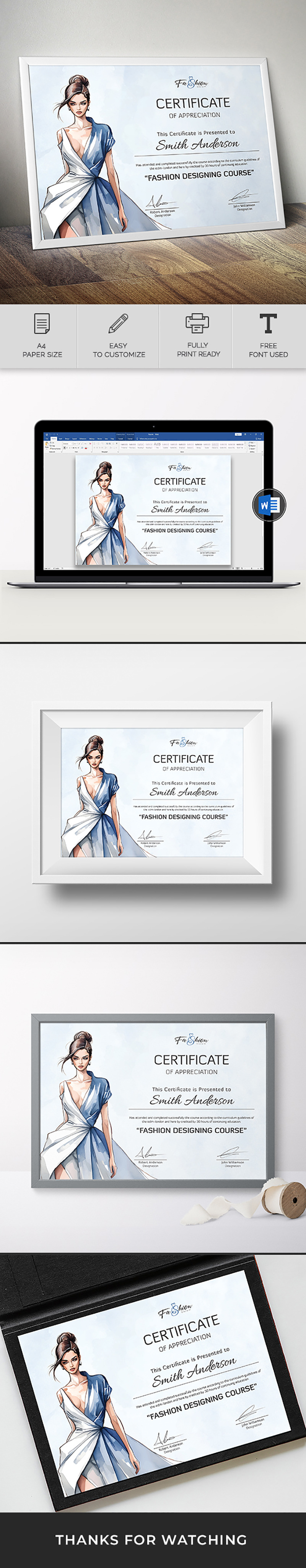 Canva Modeontwerper Certificaat Sjabloon - Features Image 1