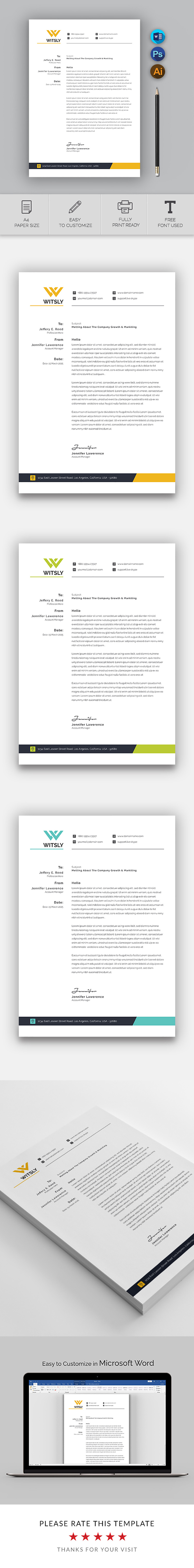 Canva & Word Letterhead Template - Features Image 1