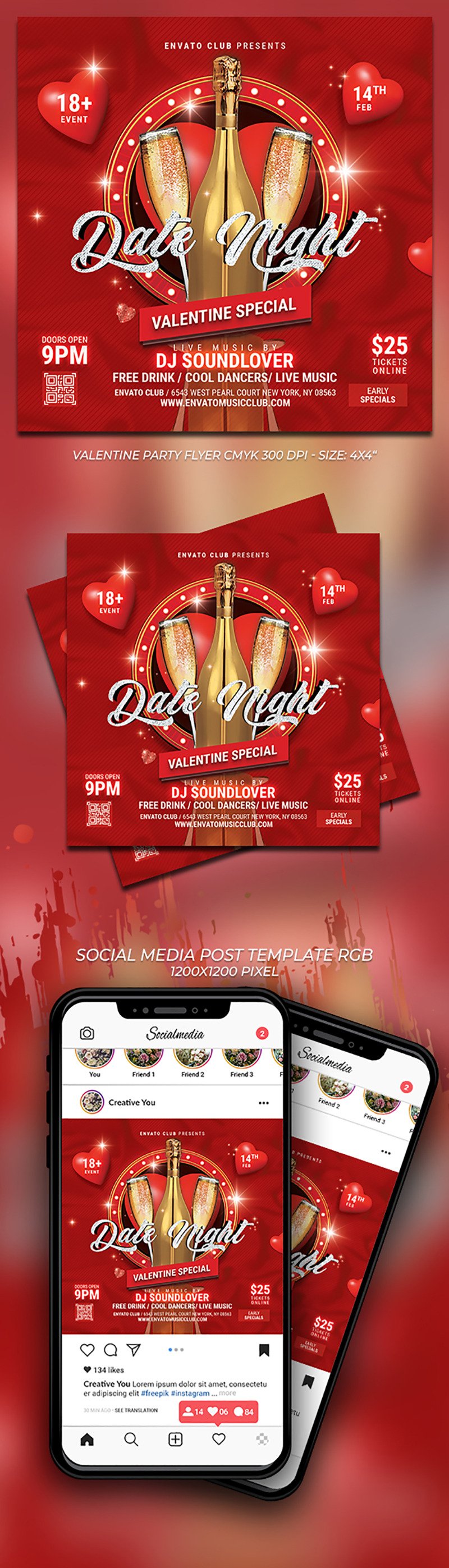 Date Night Valentines Special Flyer - Features Image 1