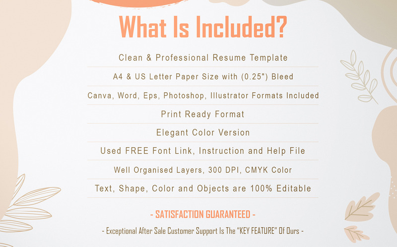 ATS-Friendly Printable Resume in Canva, Word, Photoshop and Illustrator - Features Image 2