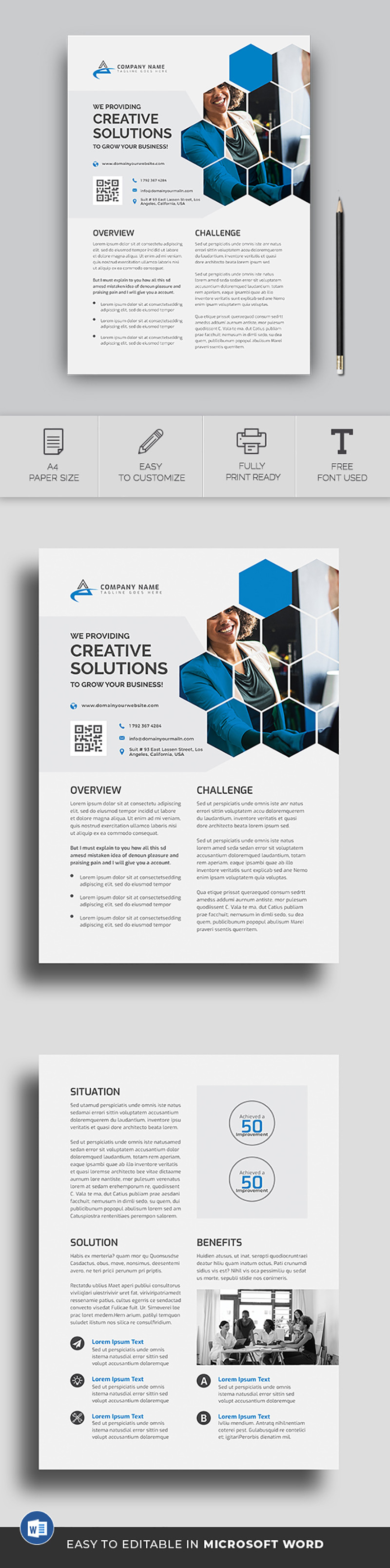 Case Study Brochure Template Canva and MS Word - Features Image 1