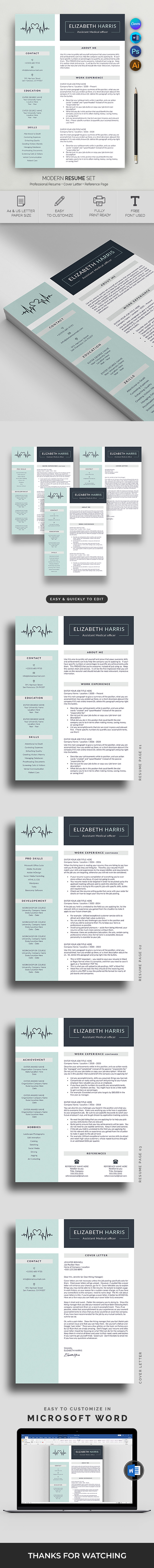 Assistant Medical Officer Resume Template Canva - Features Image 1