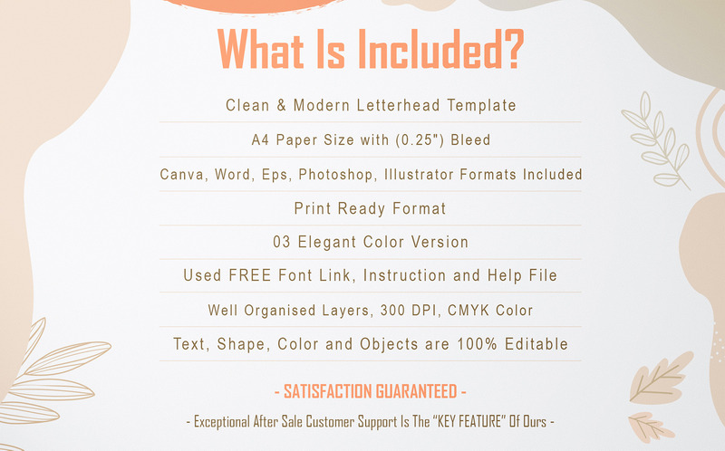 Modern Company Letterhead Design for Word, Canva & Photoshop - Features Image 2
