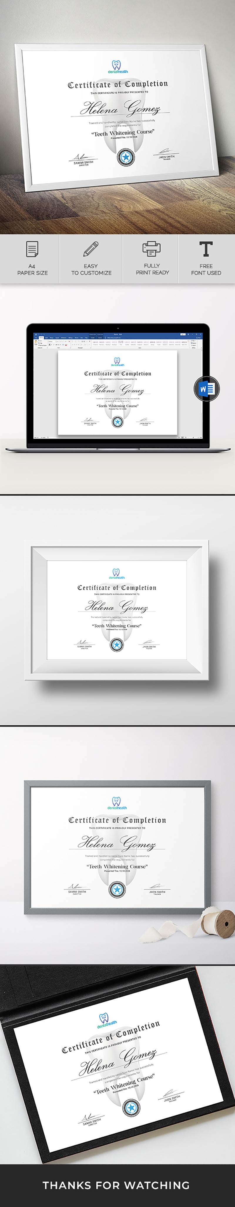 Canva Diş Sertifikası Şablonu - Features Image 1