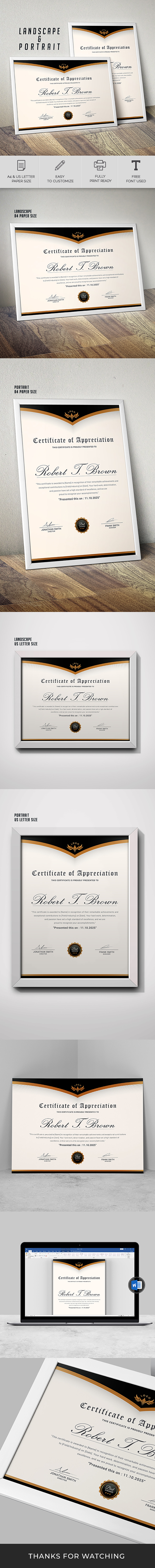 Modern Canva Certificate of Completion Templates - Features Image 1
