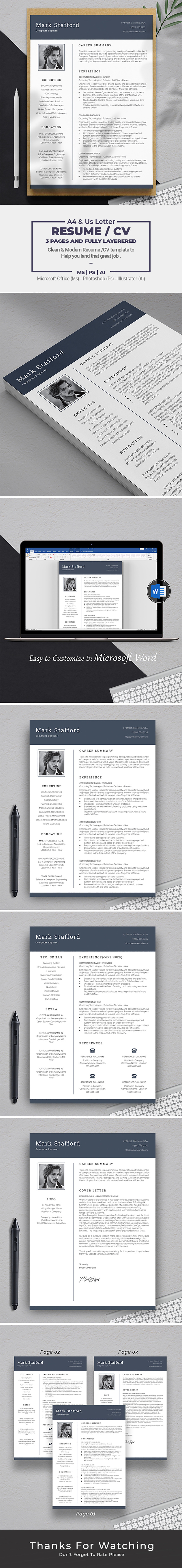 Canva en Word computeringenieur CV-sjabloonontwerp - Features Image 1