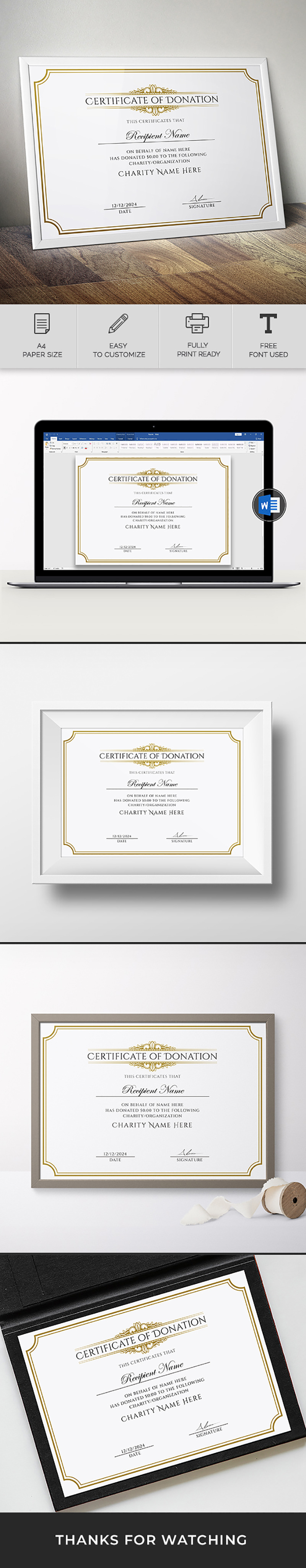 Canva Bağış Sertifikası Şablonu - Features Image 1