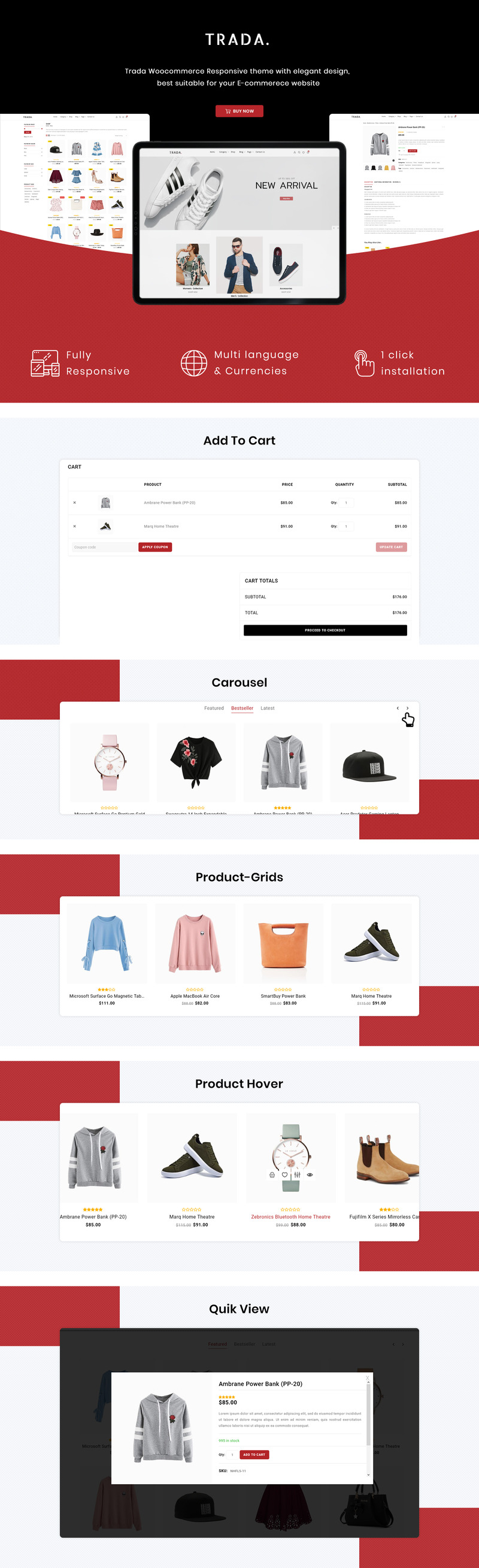 Trada - Fashion Shop Design WooCommerce Theme - Features Image 1