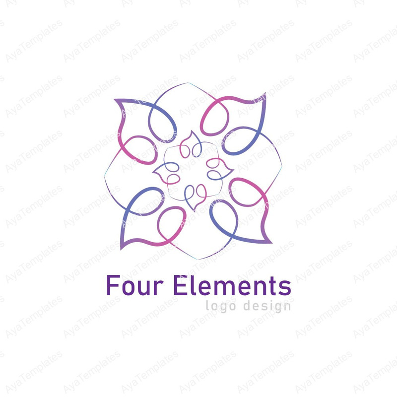 Modelo de design de logotipo de quatro elementos - Features Image 1