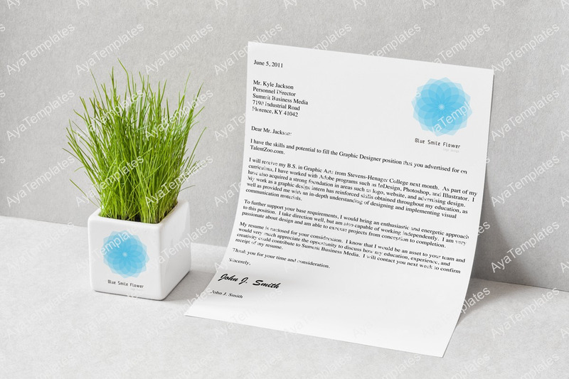 Blue Smile Flower Logo Design - Features Image 5