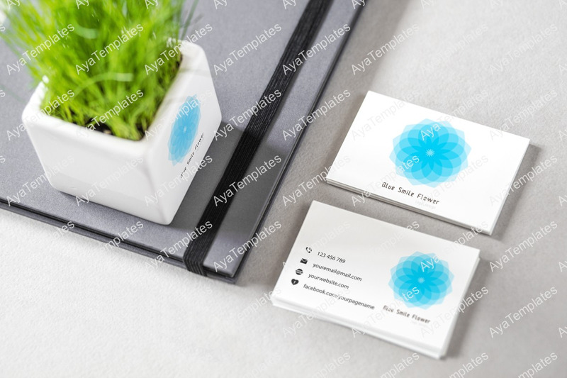 Blue Smile Flower Logo Design - Features Image 1