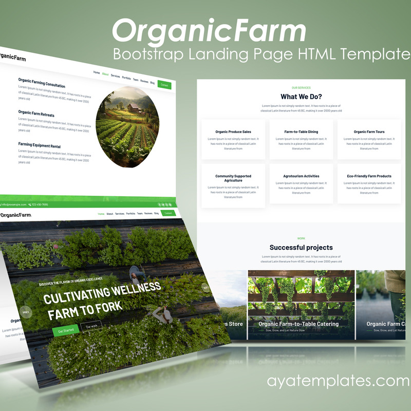 OrganicFarm Bootstrap 5 HTML-Landing-Vorlage - Eigenschaften Bild 1