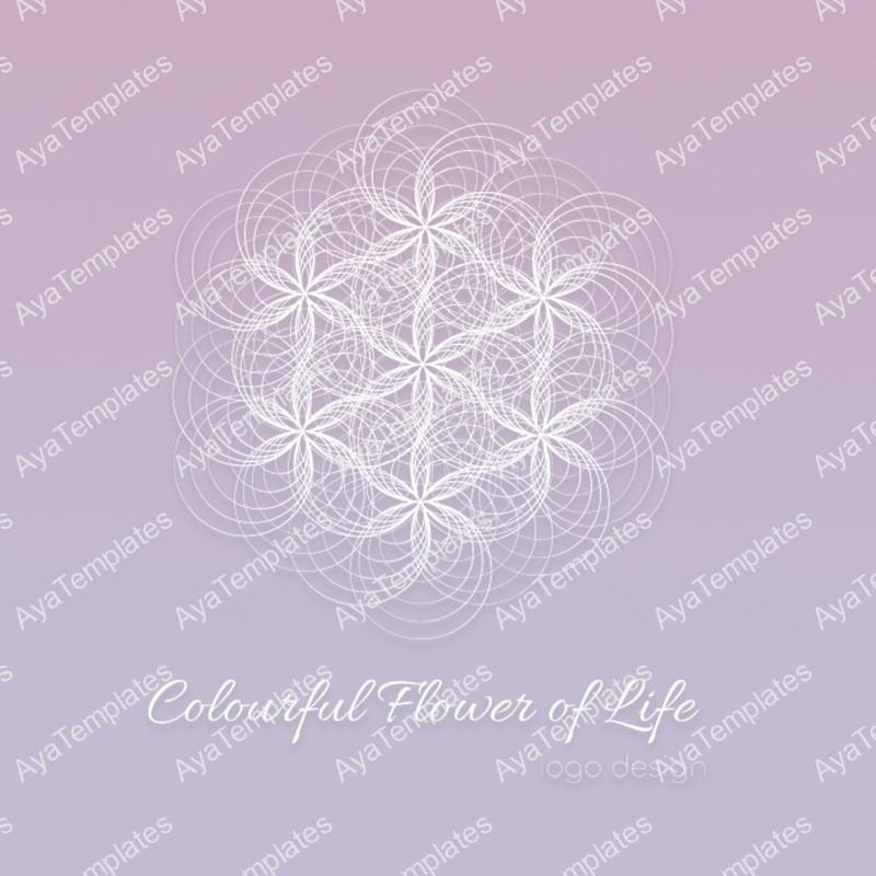 Design colorato del logo del fiore della vita - Caratteristiche Immagine 4