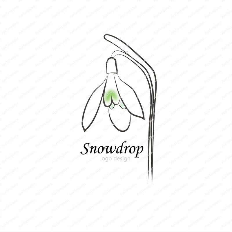 Design do logotipo da flor Snowdrop - Features Image 1