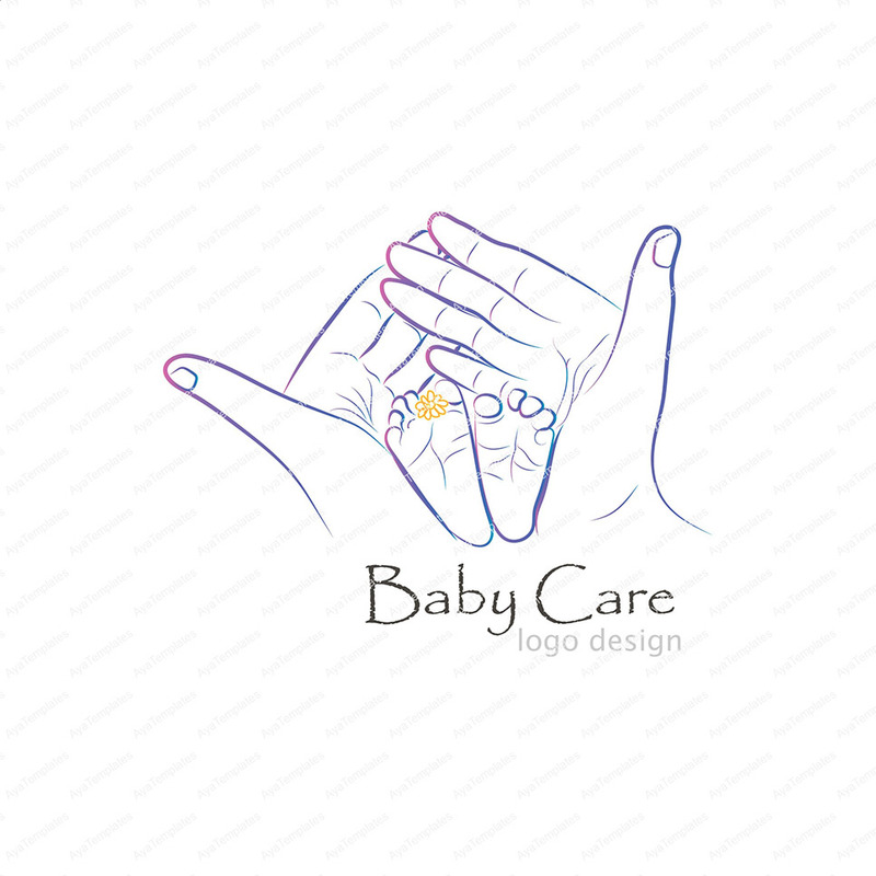 Modèle de conception de logo et d'identité de marque pour soins de bébé - Caractéristiques de l’image 1