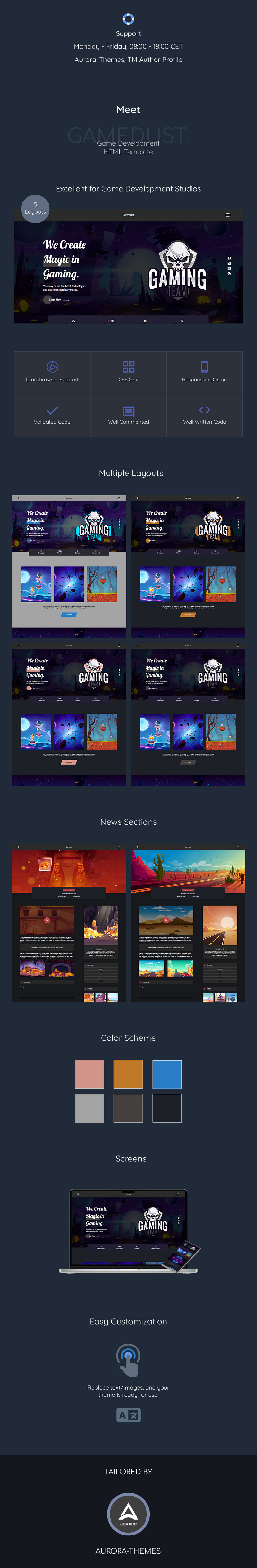 Gamedust - Game Development Studio - HTML Web Template - Features Image 1