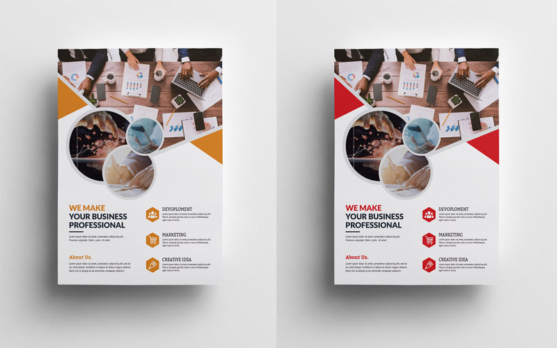 Blue Color  Corporate Flyer template - Caractéristiques de l’image 1