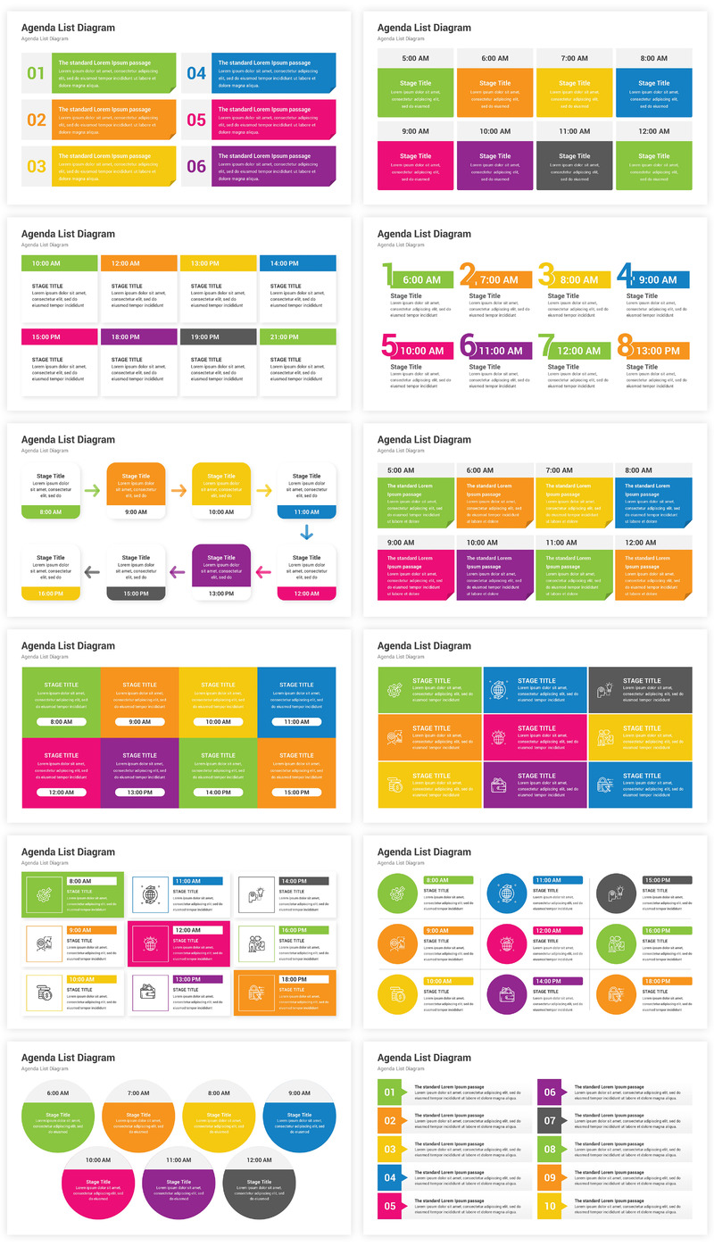 Modello PowerPoint di diagrammi di agenda - Caratteristiche Immagine 2