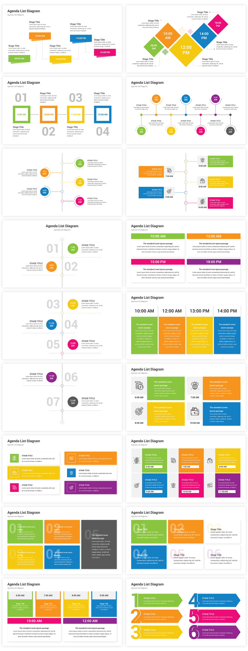 Modello PowerPoint di diagrammi di agenda - Caratteristiche Immagine 1