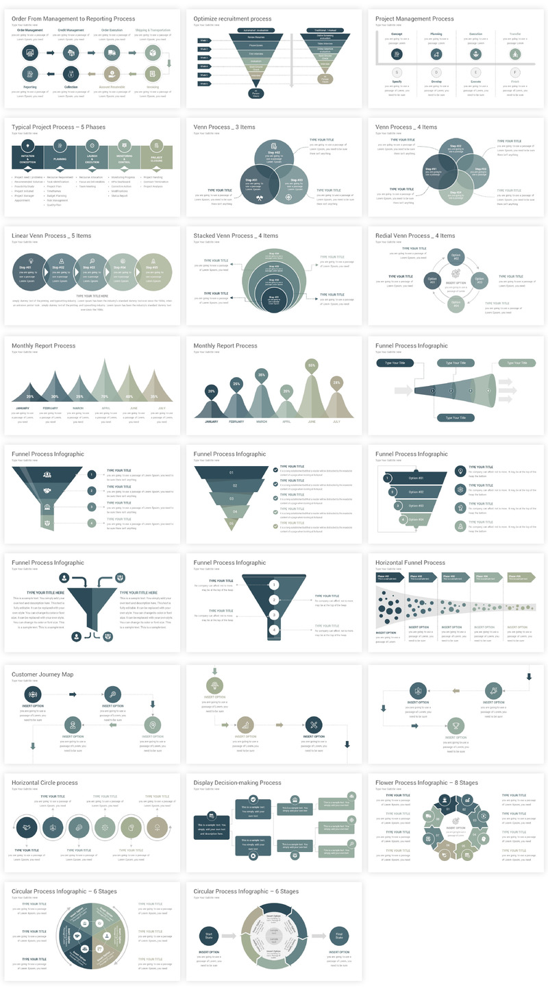 Prozess-Infografiken-Keynote-Vorlagen - Eigenschaften Bild 1