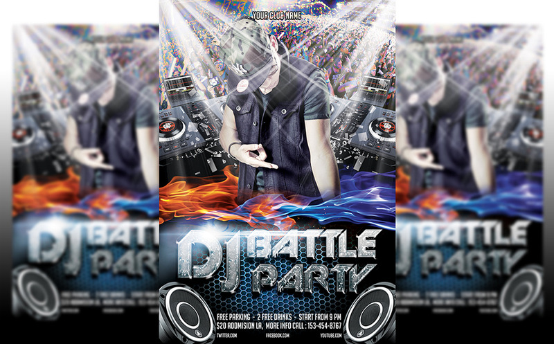 DJ Battle Party Flyer Template - Features Image 1