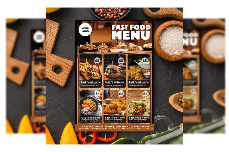 Fast Food menu - Flyer Template #2 - Features Image 3