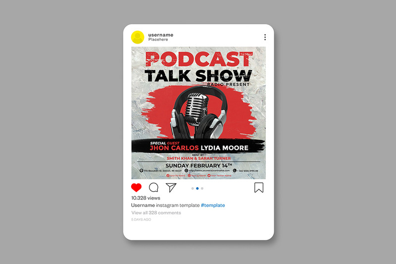 Podcast Design - Flyer Template - Features Image 1