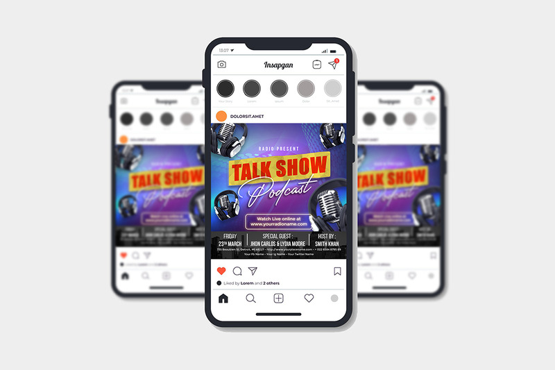 Podcast/Talkshow Flyer sablon #6 - Features Image 2