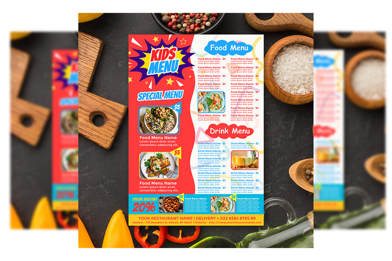 Fastfoodmenu - Flyer-sjabloon - Features Image 3