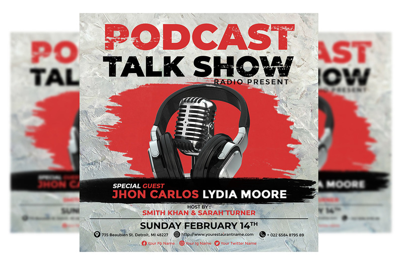 Podcast Design - Flyer Template - Features Image 3