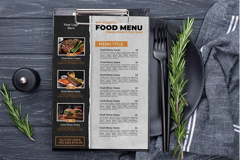 Restaurant Menu Template - Double Side - Features Image 1